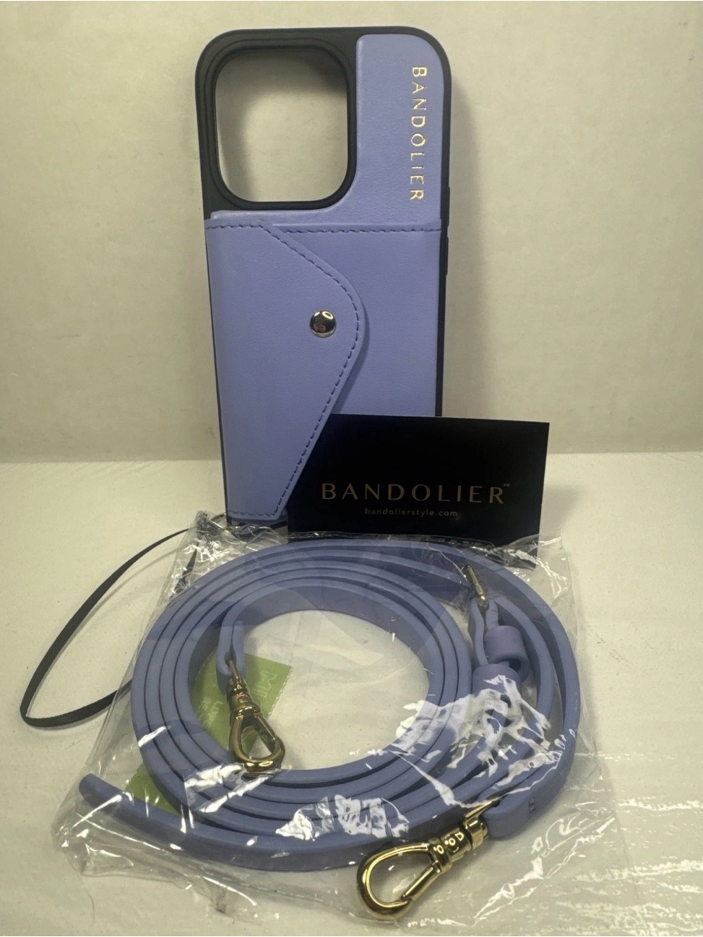 Bandolier Crossbody Case for IPhone 15 Pro Lavender Purple New